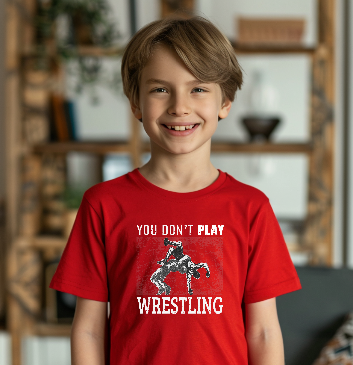 Wrestling Quote Gift for Wrestler Boys Wrestle Youth Freestyle Wrestling T-Shirt Kids Wrestler Tee