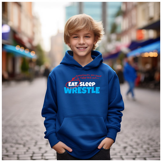 Wrestling Coach Gifts Eat Sleep Wrestle product Youth Hoodie Heavy Blend Hooded Sweatshirt