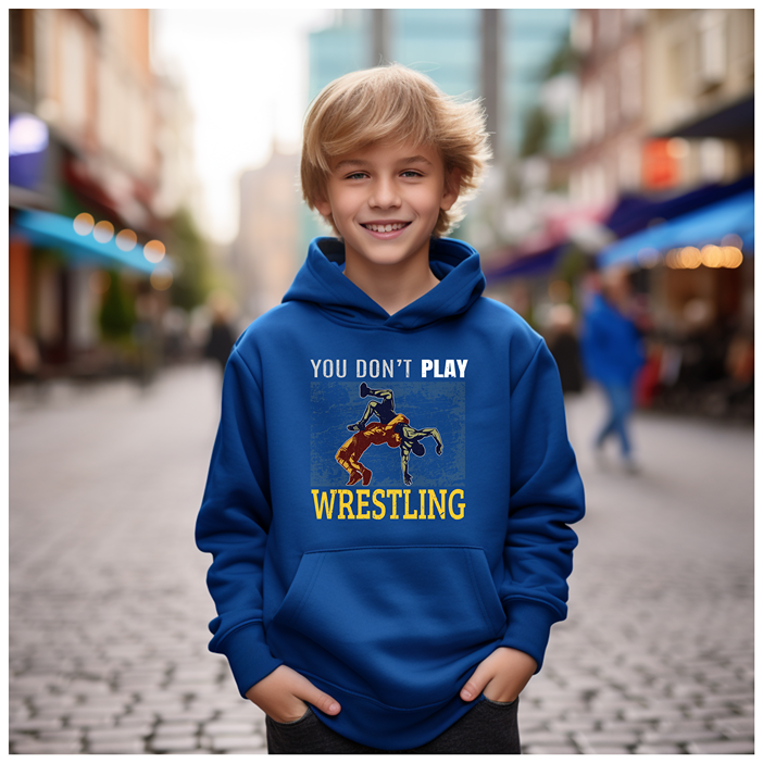 Funny Wrestling design Gift for Wrestler Youth Hoodie Heavy Blend Hooded Sweatshirt