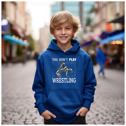 Wrestling Quote Gift for Wrestler Boys Wrestle Youth Hoodie Heavy Blend Hooded Sweatshirt