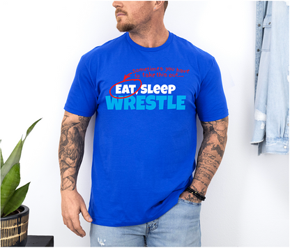 Wrestling Coach Eat Sleep Wrestle Unisex Softstyle Freestyle Wrestling T-Shirt Gender Neutral Tee