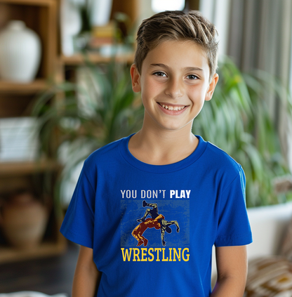 Funny Wrestling Gift for Wrestler Youth Freestyle Wrestling T-Shirt Kids Wrestler Tee