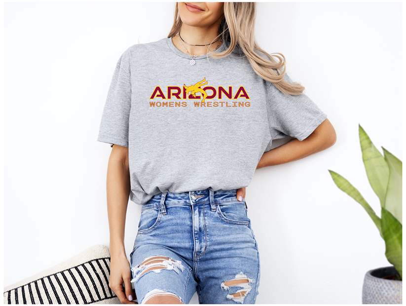 Arizona Women Wrestling Daughter Wrestler Team Az State Flag product Unisex Softstyle T-Shirt