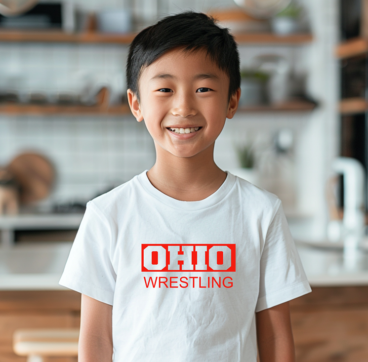 Wrestle Ohio Wrestling Freestyle Wrestler Gear Youth Freestyle Wrestling T-Shirt Kids Wrestler Tee