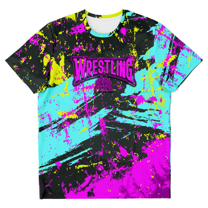 4Wrestlers Midnight Splatter Womens Wrestling All Over Print T-shirt