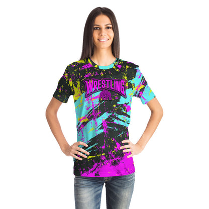 4Wrestlers Midnight Splatter Womens Wrestling All Over Print T-shirt