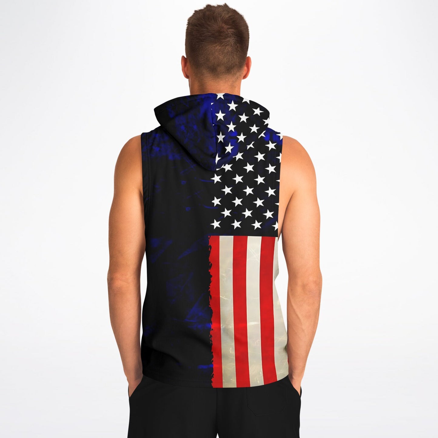 American Flag Wrestling Sleeveless Hoodie