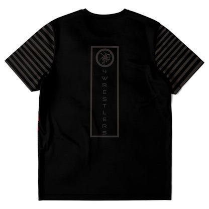 4Wrestlers Red, White and Black All Over Print Premium T-shirt
