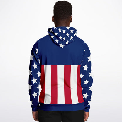 USA American Flag Wrestling Athletic Hoodie - AOP